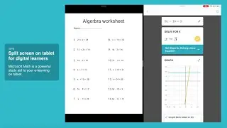 Split-screen on tablet for the best digital learning experience