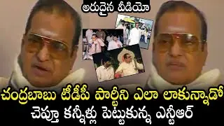 Rare Video - Sr NTR Reveals Unknown Facts And Original Character Of Nara Chandrababu Naidu