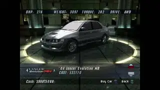 Fast and Furious Video Game: Mitsubishi Lancer Evolution VIII MR Music Video