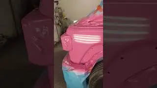 2018 Jeep Wrangler paint job color change base coat clear coat pink