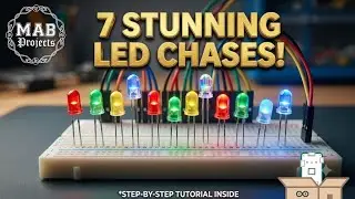 LED Sequential Project||LED Chaser with 7 effects with code and diagram || MAB Projects