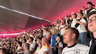 Germany fans singing the national anthem against Scotland opening game euro 2024