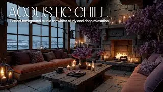 Winter Warm Jazz Guitar ~ Coffee Shop Ambience for Chill Study & Relax