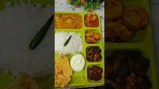 Simple Odia Lunch Thali🍛# Dalma,Aloo Curry,Raw banana fry& Bhendi Fry#Authentic Taste of Odisha😋