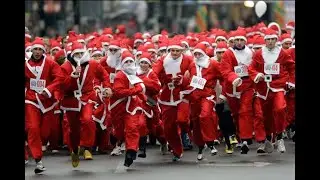 Miles corren en la carrera anual de Santa Cl&oacute;s