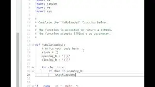 Bracket Balance | Hackerrank Solution in python