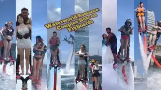 Water world romance: couples soar on flyboard | Flyboard ride is fun