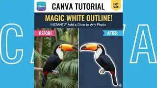 Canva HACK! ✨ Add a PERFECT White Outline to ANY Image (EASY Glow Effect Tutorial)