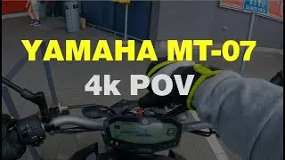 YAMAHA MT-07 Beginner Ride Pt. 6 |  YAMAHA MT 07 [RAW] 2023 | Moto - Kaunas, Lithuania Moto  POV 4K