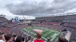 (Salute to Service) National anthem and Jet flyover! #newenglandpatriots #nfl #military #army #war