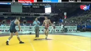 Fargo 2012 170 Round 1: Andrew Francos (Pennsylvania) vs. Brett Stein (Virginia)