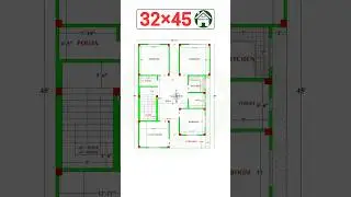 32&times;45 home plan|| 32&times;45 ghar ka naksha #village #home #shots #village