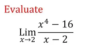 Evaluate:- limit x tend to 2 (x^4 -16)/(x-2) | lim(x&rarr;2) (x^4 -16)/(x-2) 11th math