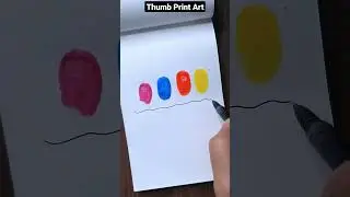 Finger Printing Art #8 Easy thumb Painting Art for Kids #shorts #ytshorts #shortsvideo #viral #easy