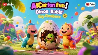 🦖 Dino Babies&rsquo; Giggle-Filled Discovery! 🥚 | Funny Baby Dinosaur Cartoon for Kids | AICartoonFun88