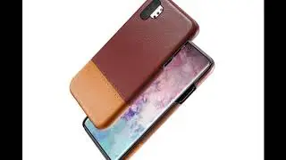Coque rigide pour Galaxy Note 10 plus epissage cuir PU couverture anti-rayures