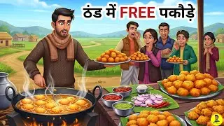 ठंड में फ्री में पकौड़े | Hindi Kahani | thand ka kahani | Moral stories | Hindi cartoon 