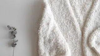Кардиган из букле спицами описание