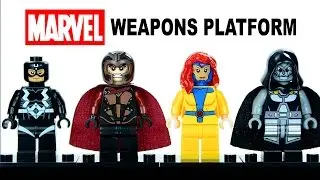 LEGO Marvel Superheroes Weapons Platform Set 1 w/ Magneto Black Bolt Jean Grey & Dr. Doom