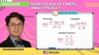 HOW TO SOLVE LIMITS, ANALYTICALLY | MATH IN A MINUTE