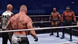 WWE 2K24 Roman Reigns Brock Lesnar vs Stone Cold Steve Austin Hulk Hogan Match #wwe #wwe2k24