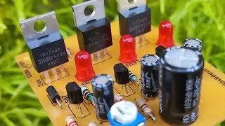 3 Channel 12V DC Chaser Using Transistors In DIY PCB / BC547 / IRFZ44 