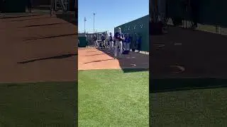 Cody Bradford throwing a bullpen session on Day 1 of #Rangers spring training.