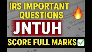 IRS important questions | jntuh university |#jntuh #exam #trending #btech #education 