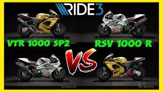 RIDE 3 | Honda VTR1000 SP2 VS Aprilia RSV1000R | PS4 PRO | Update 1.08