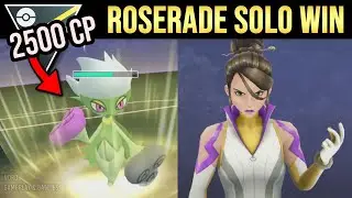 Pokemon Go: Sierra Solo Win with Ultra League Roserade (2500 CP) (Team Rocket Leader Poliwag Lineup)