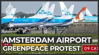 Netherlands: Climate activists protest Schiphol airport expansion