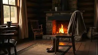 Empty Chair by the Fire