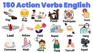 150 Action Verbs In English With Sentences /  Common Action Verbs In English / English Vocabulary