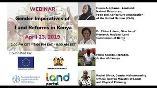 Webinar: The Gender Imperatives of Land Reforms in Kenya