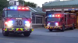 Newark Fire Department New Ladder 5, New Engine 10 & Brand New Rescue 1 Responding 6/6/24