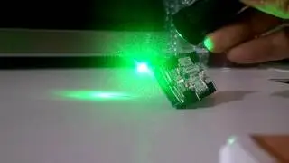 Green laser lighting match quickly