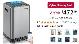 Nuwave OxyPure Zero Plus Air Purifier, Captures 99.99% of Particles, Dust, Cyber Monday