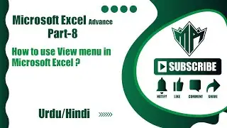 How to use view menu in Microsoft Excel &ndash; Microsoft Excel complete course tutorials in Urdu/Hindi