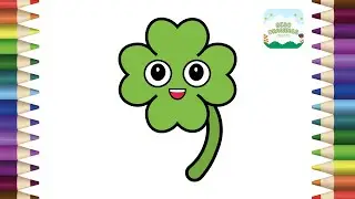 How To Draw A Cute Shamrock Easy Step By Step | Shamrock Drawing