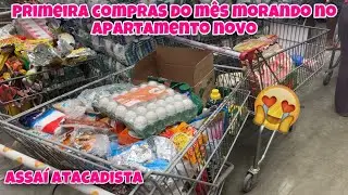 PRIMEIRA COMPRAS DO MÊS MORANDO NO AP NOVO😭🙏🏻 MÊS DE ABRIL - ASSAÍ ATACADISTA