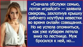 Сначала обслужи семью, потом играйся! Заявила свекровь, захлопнув крышку рабочего ноутбука неве