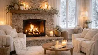 Cozy Fireplace Ambience | Calm Background Video