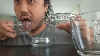 ASMR: облизывание тарелки, миски, пальцев и питье воды