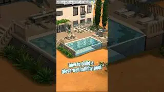 how to build a glass wall infinity pool in The Sims 4 #thesims4 #sims4tutorial #sims4 #sims4build
