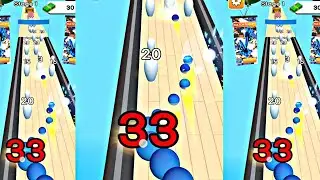 Number Bowling go infinity run by beating all balls with ASMR level gameplay