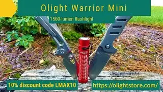 Olight Warrior Mini Red (Review Sample) and 40% off Christmas Flash Sale + 10% LMAX10 discount code.