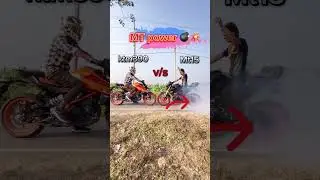 MT-15 vs KTM 390 Drag Race ⚡🔥 | Insane Burnout & Power Showdown!MT15 #KTM390 #DragRace #burnout