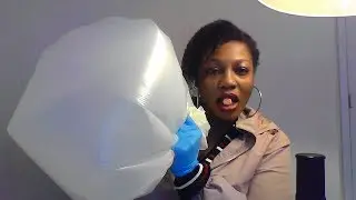 ASMR: *HIGHLY REQUESTED*  BLOWING UP A WHITE TRASH BAG AND POPPING IT WHILE POPPING GUM MOUTH SOUNDS