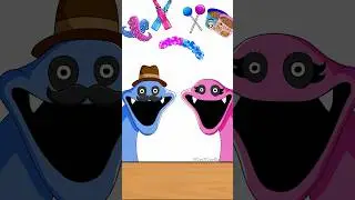 Hungry Mom Worm and Dad Worm PINK vs BLUE Food MUKBANG (ROBLOX Slap Tower)  #animation