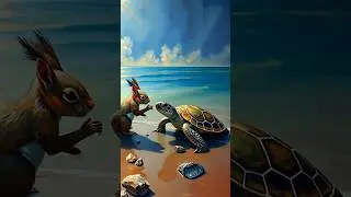 cute squirrel and turtle emotional story #viralvideo #cartoon #animation